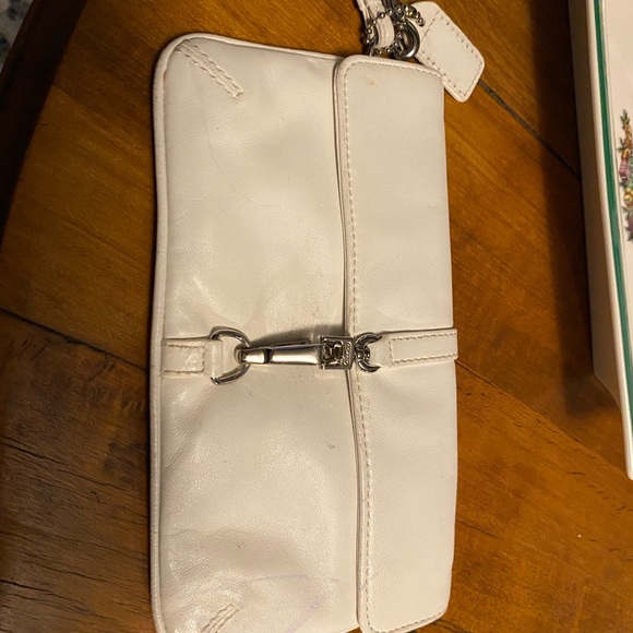 Small cream colored coach wristlet - Picture 3 of 6